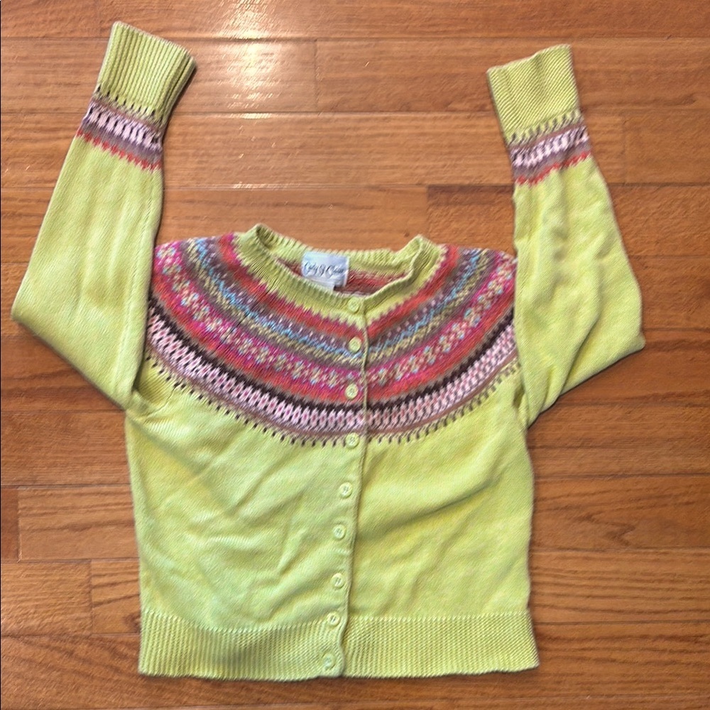 Vintage Colorful Patterned Women's cardigan size small